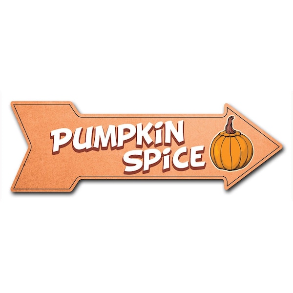 Pumpkin Spice Arrow Decal Funny Home Decor 36in Wide